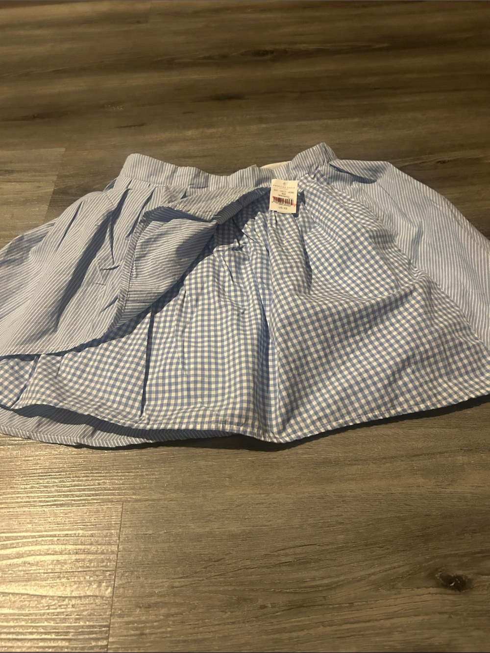 Light Blue Gingham A-Line Women’s Skirt - Unbranded - Picture 2 of 5
